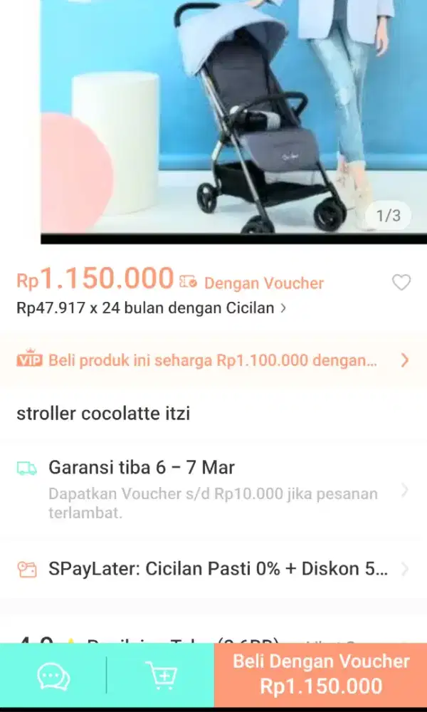 Stroler izzi cocollate cabin size