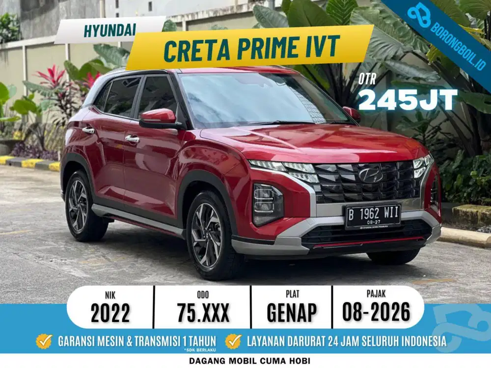 BYUNDAI CRETA PRIME AT 2022 MERAH ONE TONE