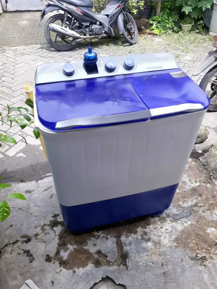 Mesin cuci 2 tabung aqua japan hijab series 9kg