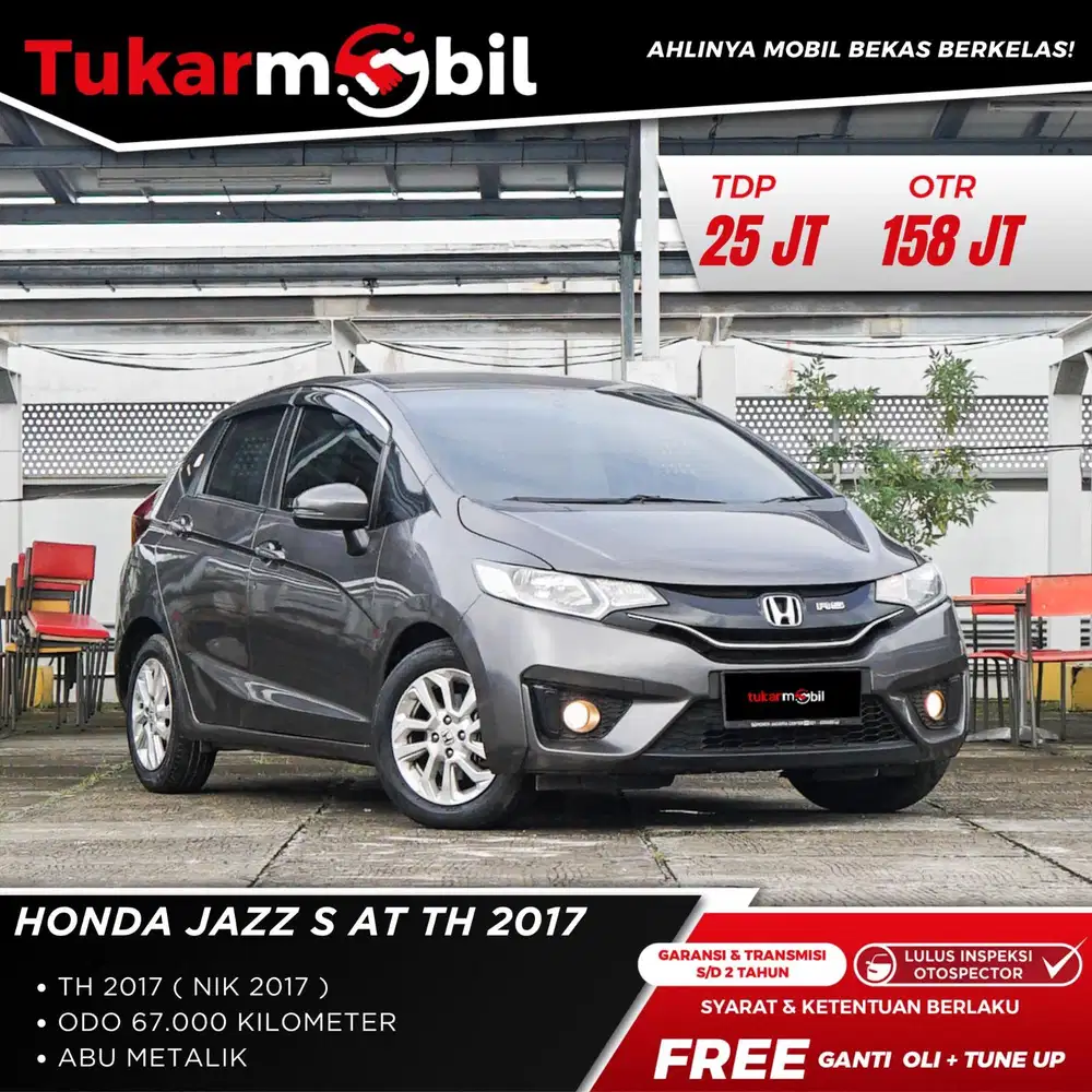 Honda Jazz S AT 2017 plat ganjil