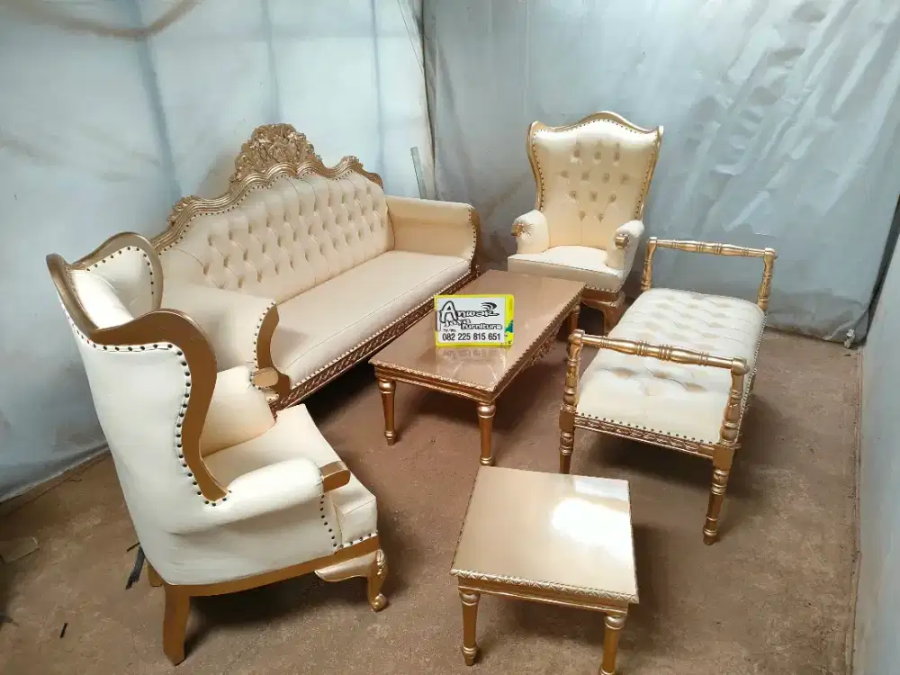 Kursi tamu sofa klasik full kayu jati