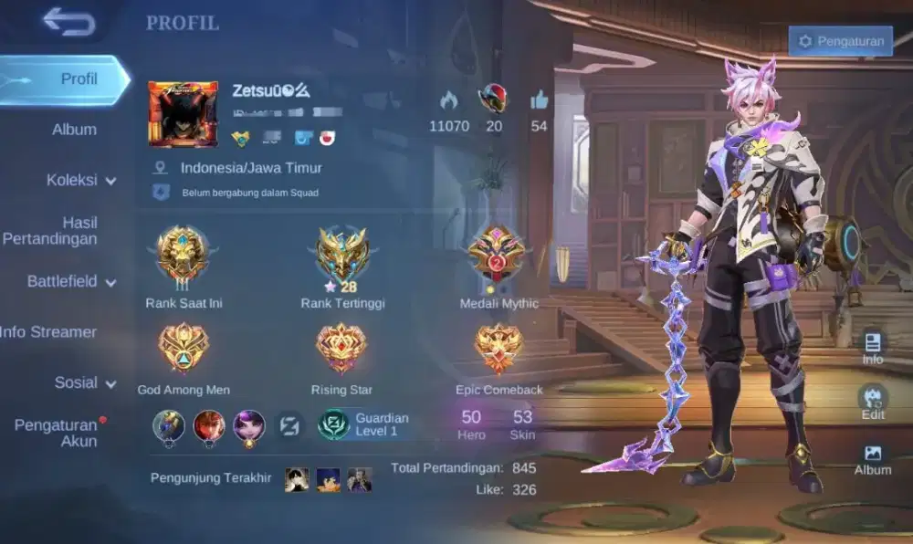 Jual akun mlbb murah