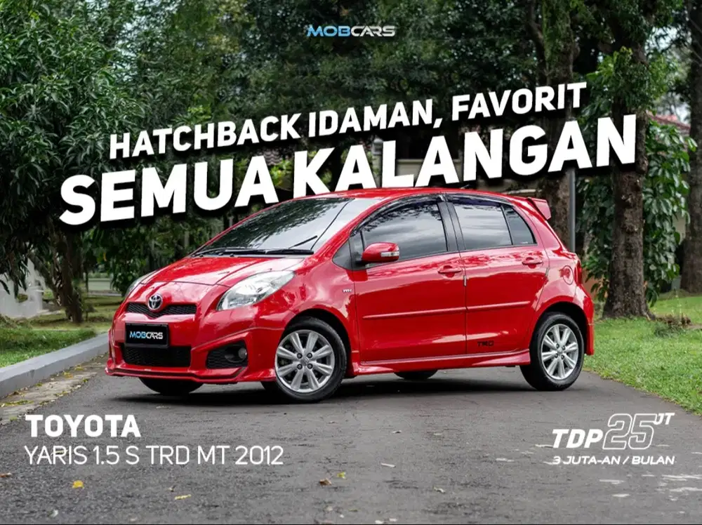 FREE SALDO E-TOLL 1 JT YARIS 1.5 S TRD MT 2012 MERAH