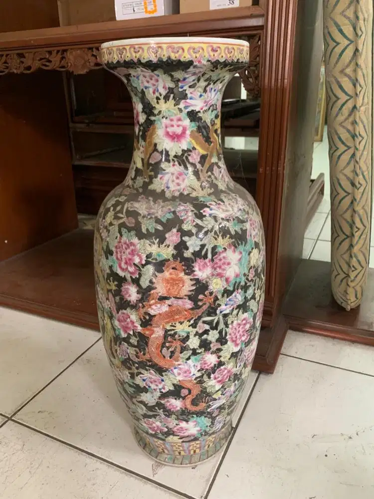 Vas Antik Chinese Famille Noir