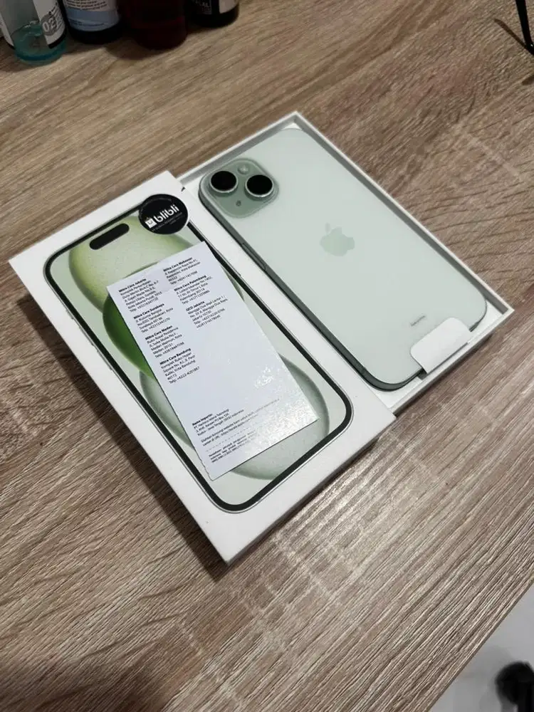 iPhone 15 128Gb Green garansi resmi Indonesia Fullset Original
