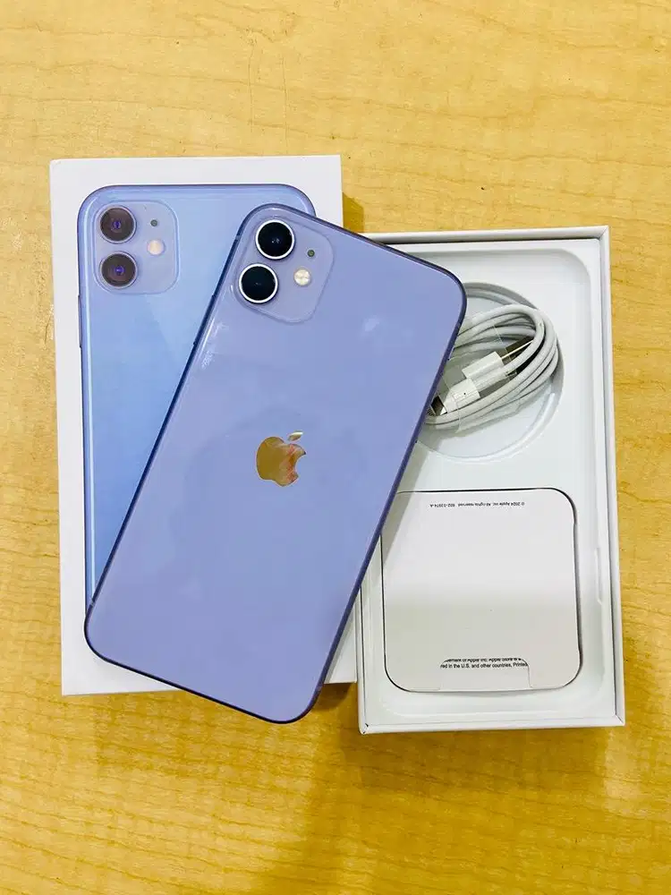 iPhone 11 128GB Beacukai BH 91% FuLLseT Purple