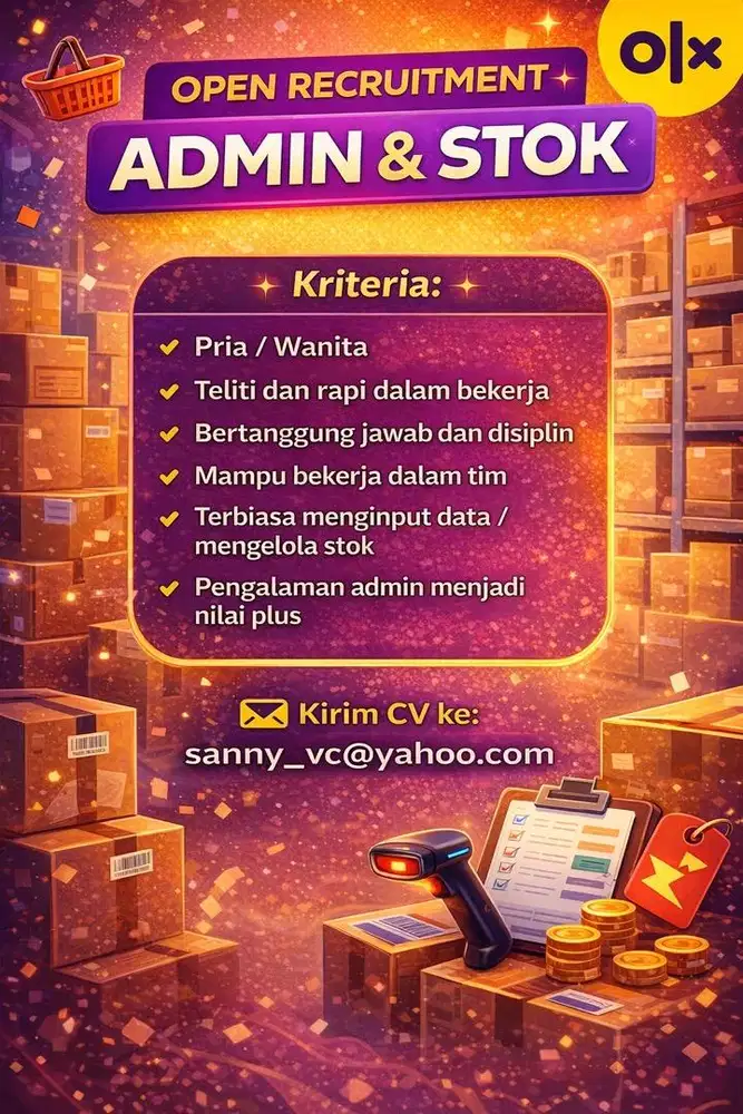 Open Recruitment: Admin & Stok