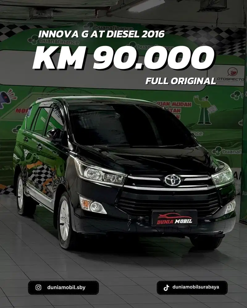 [KM 90RB] INNOVA G AT DIESEL 2016 / 2017 MATIC SOLAR Bisa TT 2015