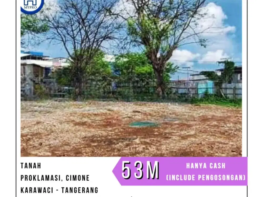MURAH TANAH JL. PROKLAMASI - CIMONE TANGERANG UKR 11.716 M2 HANYA CASH (SDH INCLUDE PENGOSONGAN)