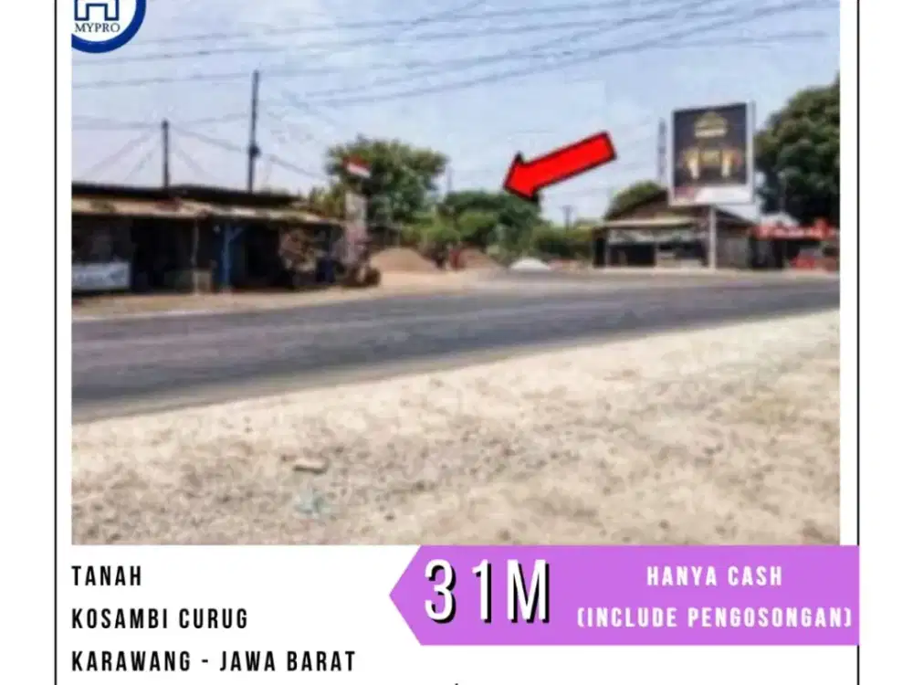 MURAH TANAH KOSAMBI CURUG DESA PANCAWATI & DUREN - KARAWANG UKR 39.600 M2 HANYA CASH (SDH INCLUDE PENGOSONGAN)