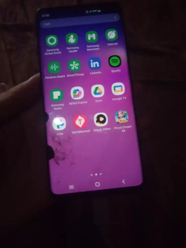 Jual tuh hp Samsung s10 ram 8 hp normal min kayak di photo
