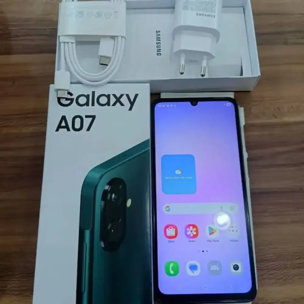 Samsung a07 4/128 fullset baru seminggu,no minus pastinya garansi
