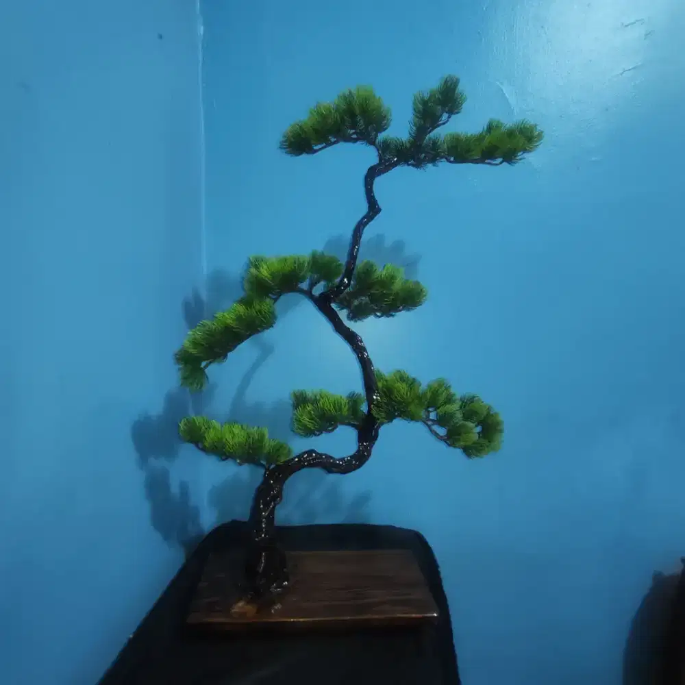 Hiasan meja bonsai artificial home made
