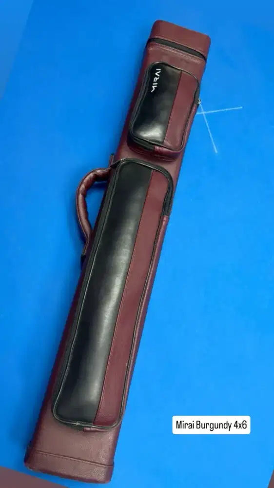 Mirai Cue Case Burgundy 4x6 tas billiard bilyar