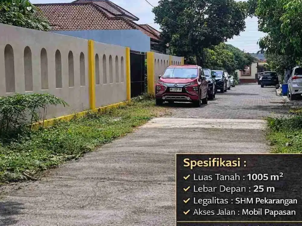 Tanah Luas 1005 m² Strategis Purwomartani Kalasan Sleman – Dekat UKRIM & Bandara