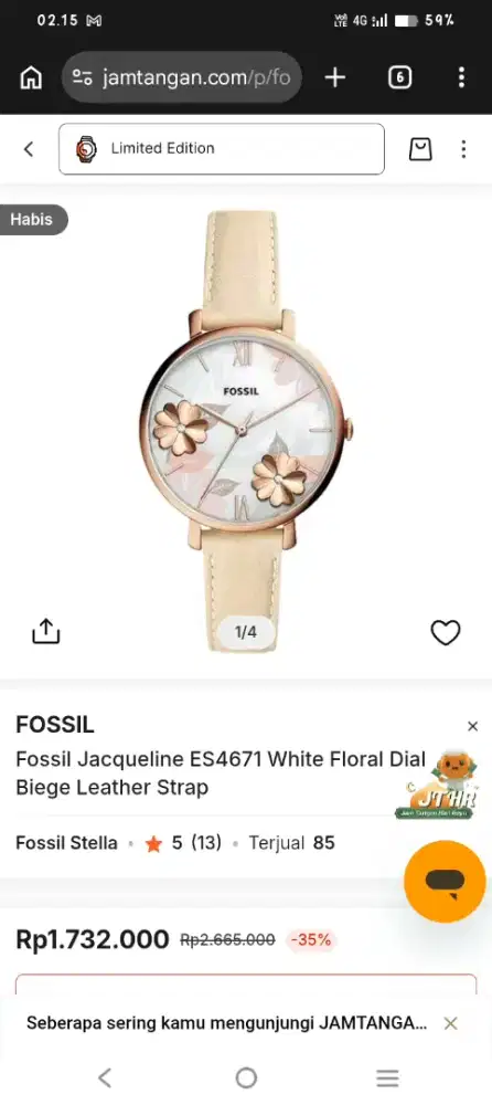  jam tangan wanita Fossil seri Jacqueline. 