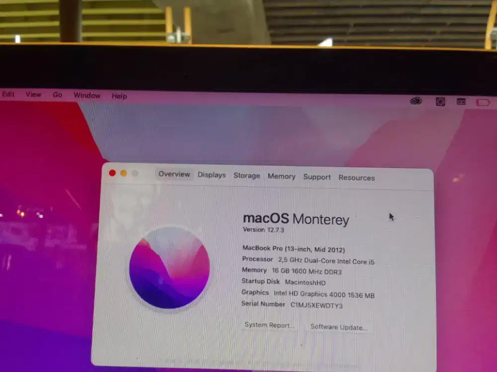 Macbook pro core i5 2012