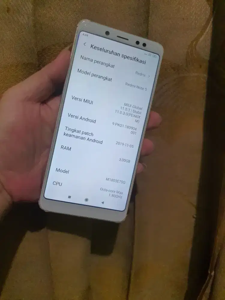 Redmi note 5 Ram 3/32