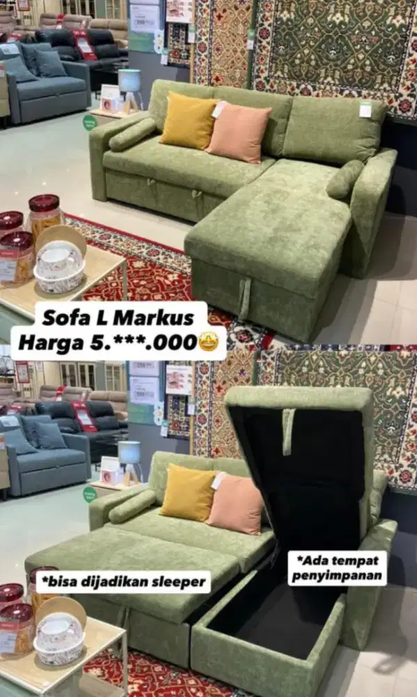 Sofa L + Sleeper Selma/Informa Markus