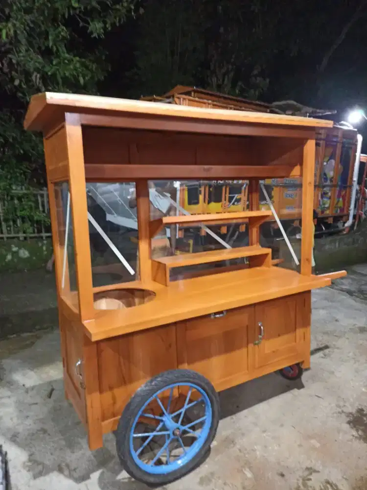 Gerobak Angkringan Bakso Mie Ayam PeceL Bubur Sate Martabak Ronde dlL