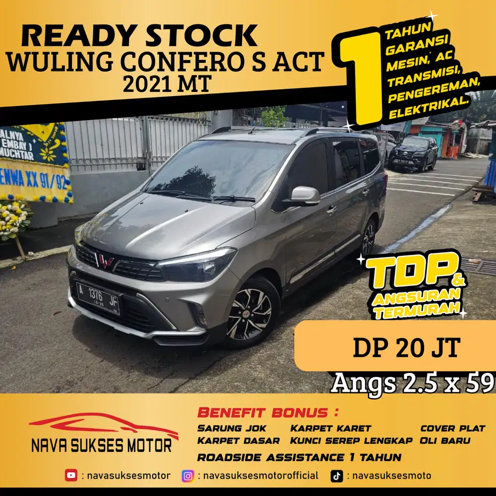 TDP 20Jt angs Termurah Wuling Confero S ACT 2021 Manual Low Km LikeNew