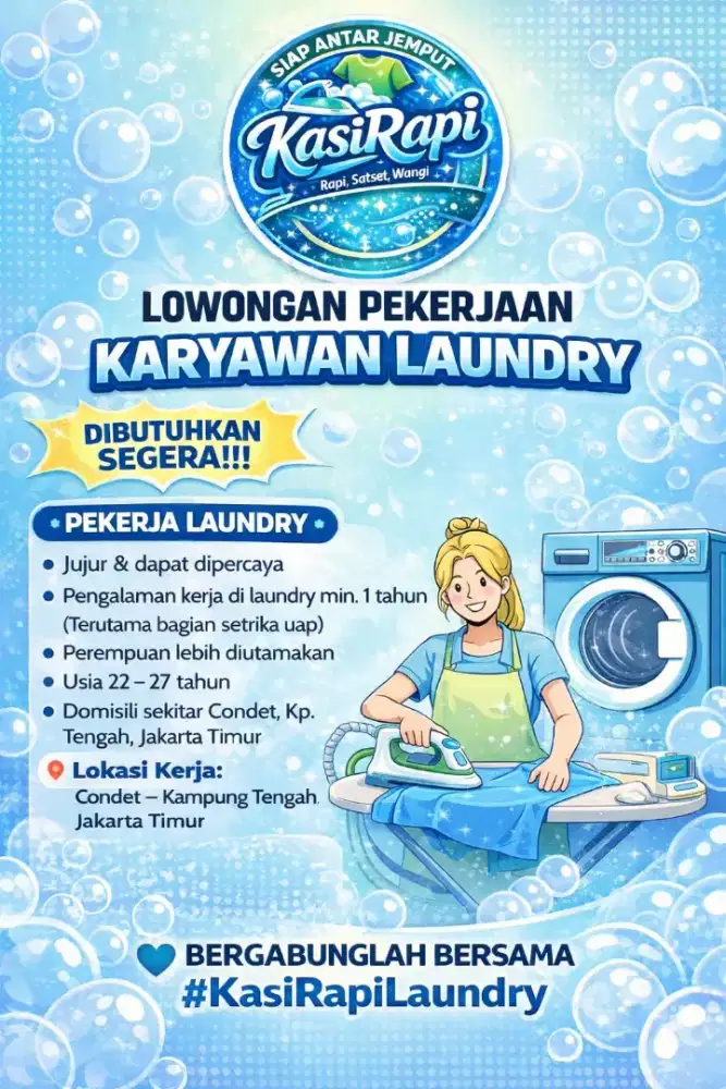 Lowongan Kerja Karyawan Laundry