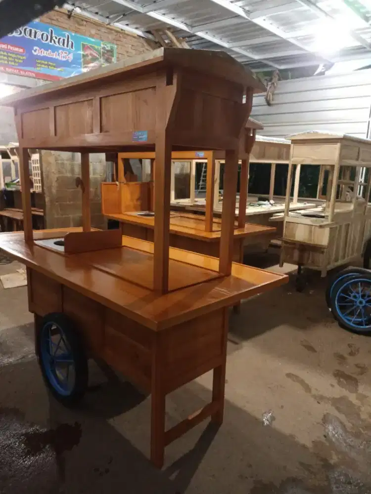 Gerobak Angkringan Bakso Mie Ayam PeceL Bubur Sate Martabak Ronde dlL