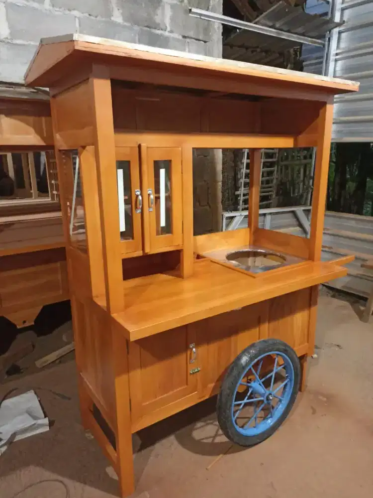 Gerobak Angkringan Bakso Mie Ayam PeceL Bubur Sate Martabak Ronde dlL