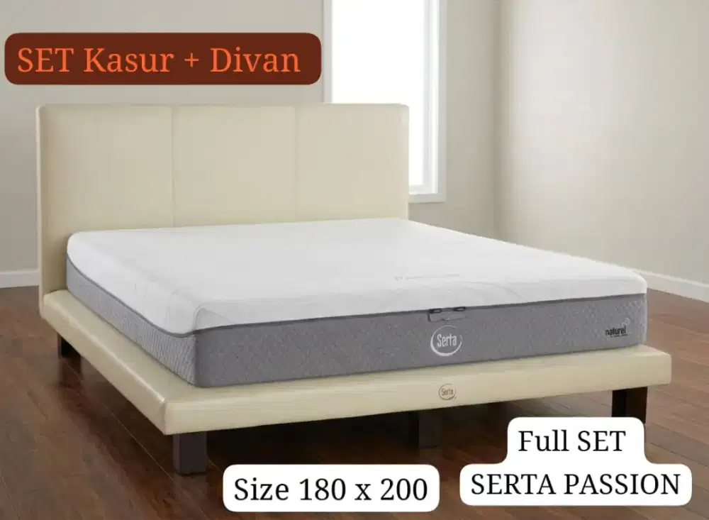 SET Kasur Latex Serta Passion 180 + Divan