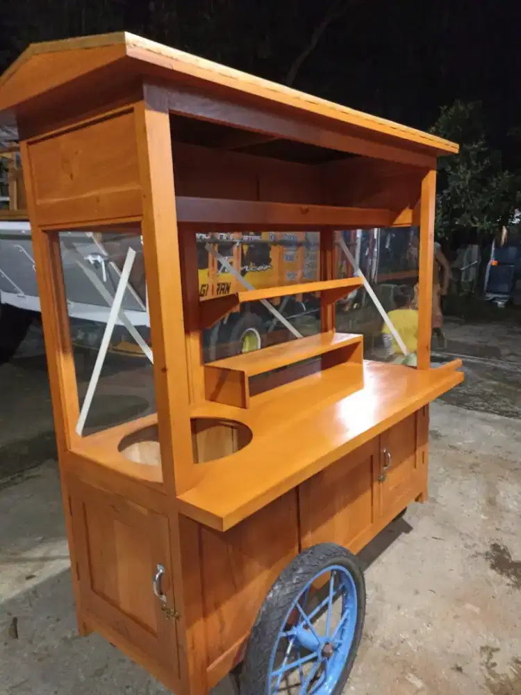 Gerobak Angkringan Bakso Mie Ayam PeceL Bubur Sate Martabak Ronde dlL