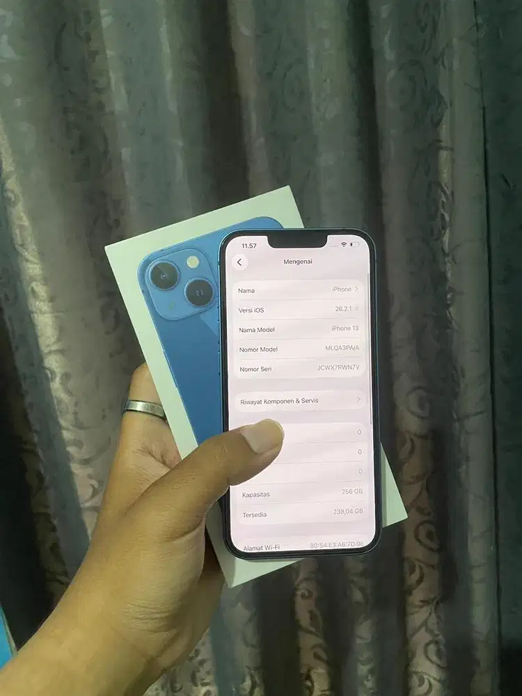 iphone 13 ibox 256 biru mulus fullset bh saya ssrvis minat silhkan