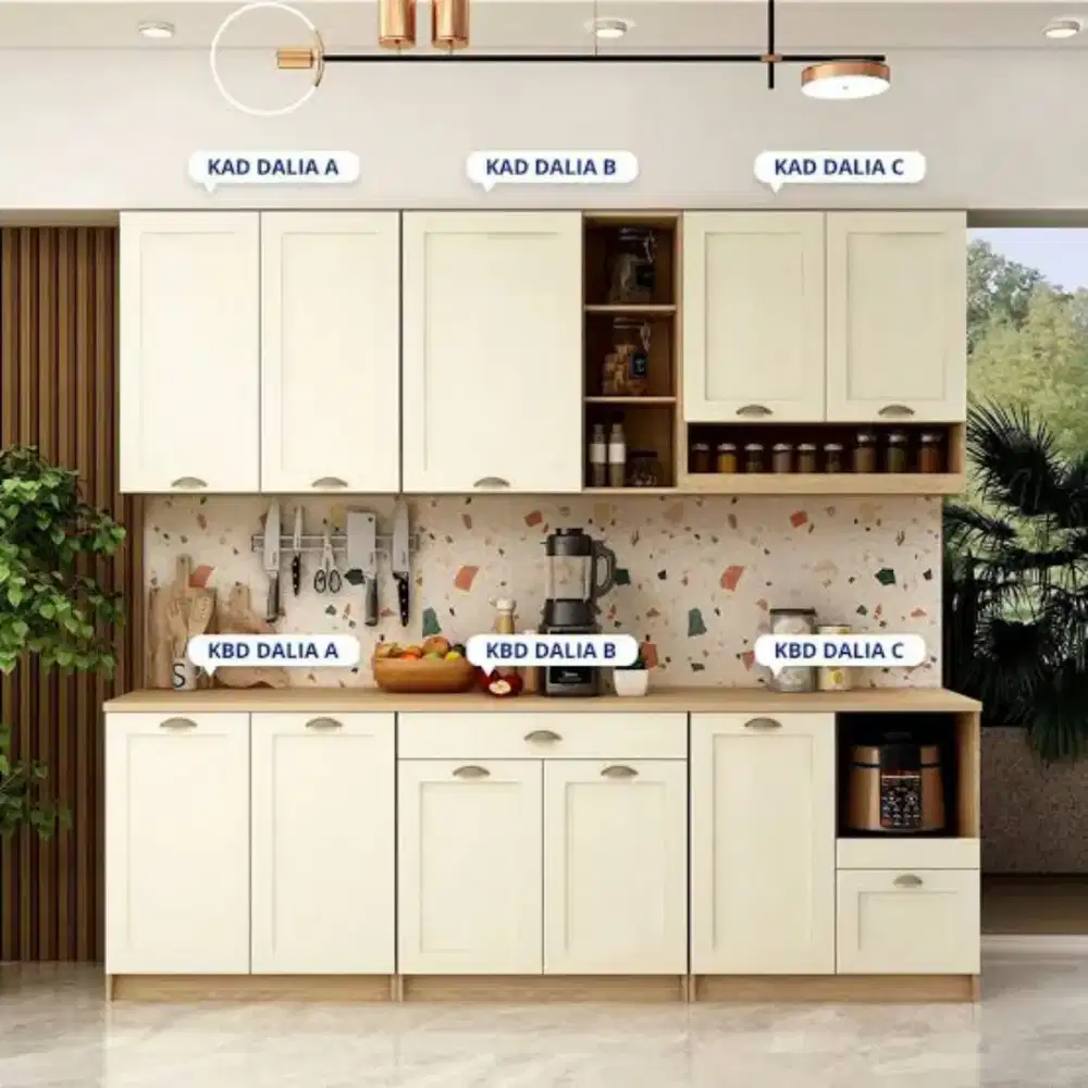 Kitchen set bahan kayu panel ukuran T.80cm x P.80cm x L.35cm