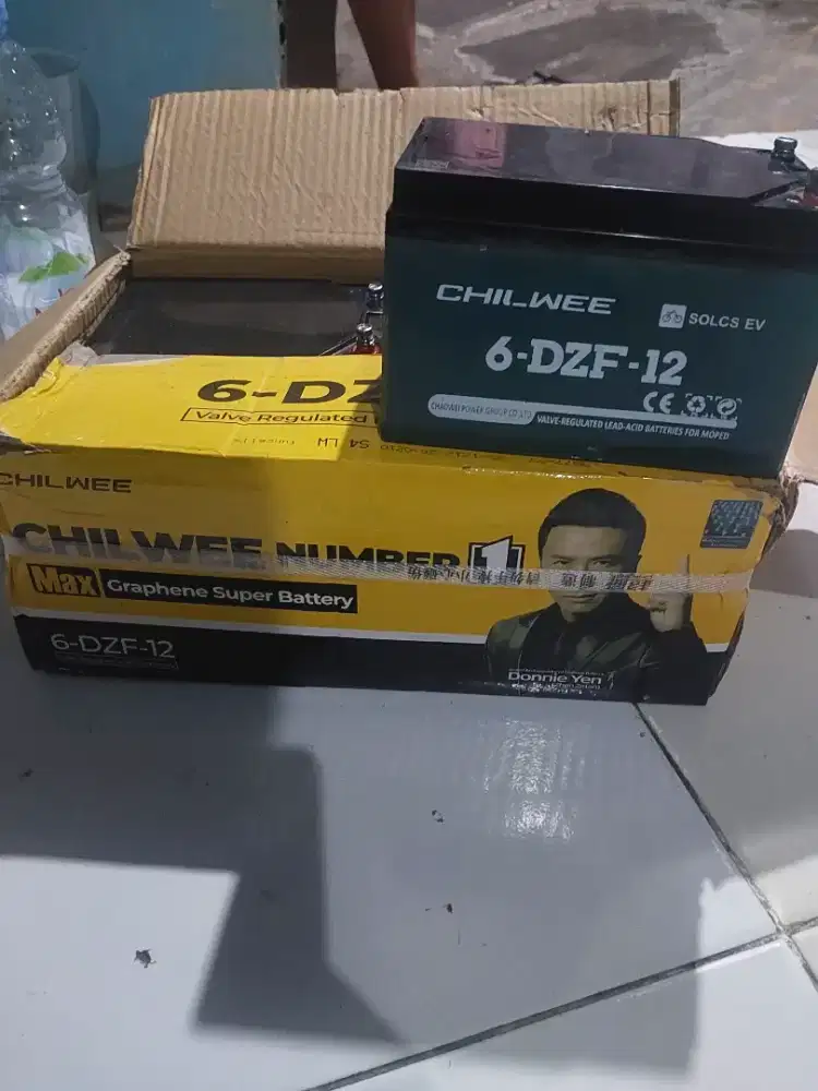 Aki sepeda listrik bekas merk chilwell grade A 1set