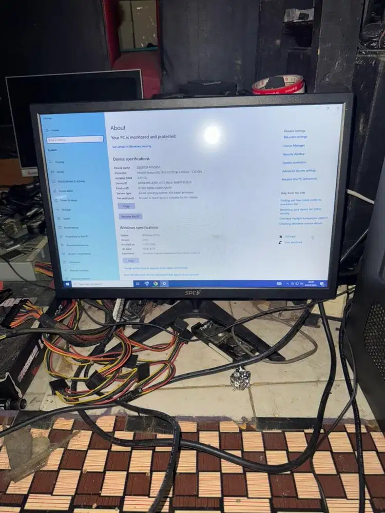 fullset cpu H81 gigabyte &monitor led 20 in suport hdmi.