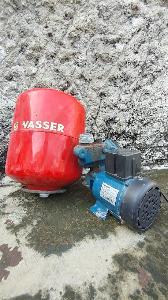 pompa air Panasonic GP200 JXK dan tabung Wasser 19 liter