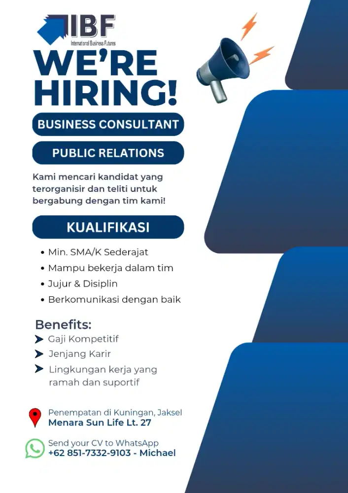 Dibutuhkan Staff Segera
