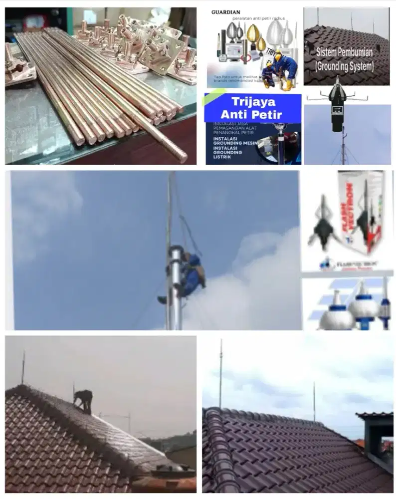 Spesialis jasa pasang penangkal petir Klapanunggal Leuwiliang