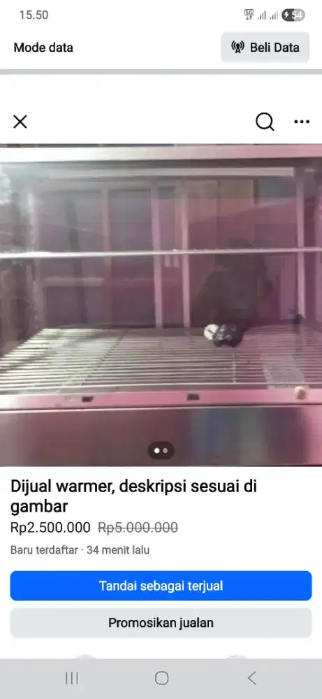 Dijual Warmer second