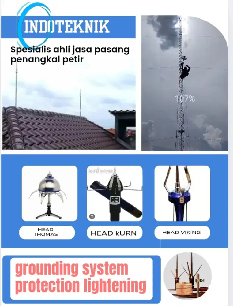 Spesialis jasa pasang penangkal petir benjolaya Tenjo tanjungsari