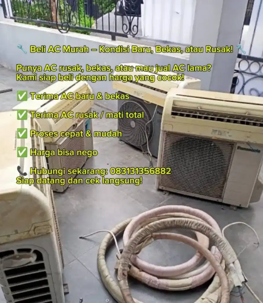 Menerimah AC bekas untuk di beli, Sekitaran Medan Sumatra Utara