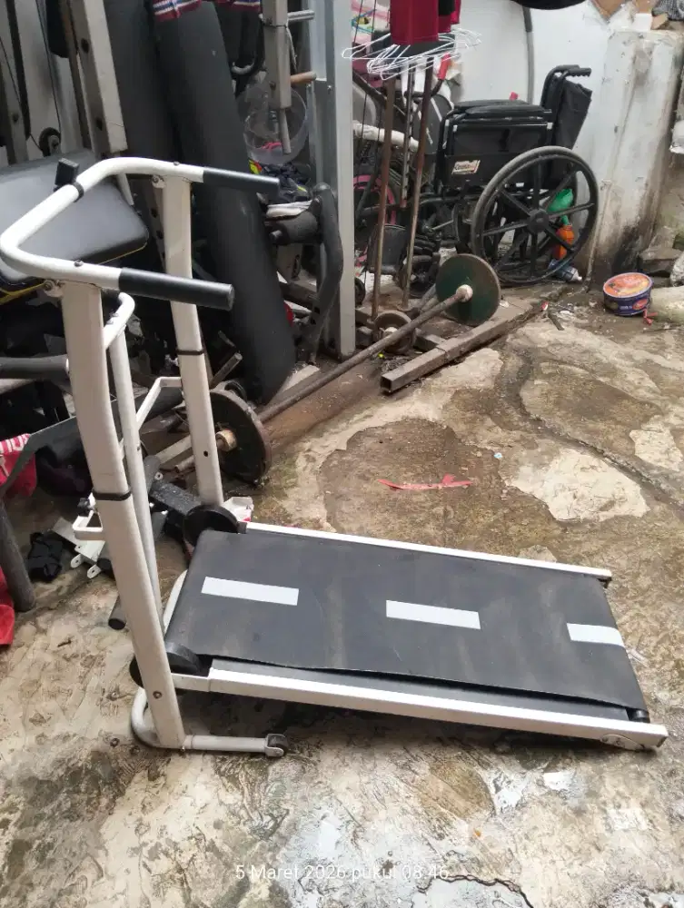 Alat olahraga Fitnes Treadmill manual tanpa listrik