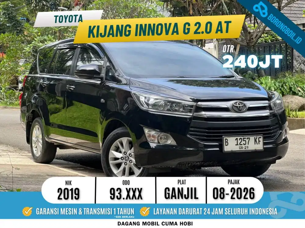 TOYOTA KIJANG INNOVA G 2.0 AT 2019 HITAM