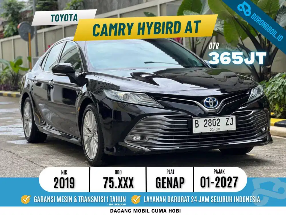 TOYOTA NEW CAMRY 2.5 HYBRID MATIC 2019 HITAM