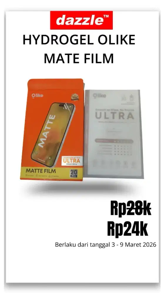 Hydrogel olike mate film