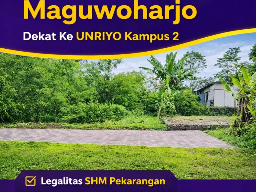Tanah Maguwoharjo 3 menit dari  UNRIYO kampus 2