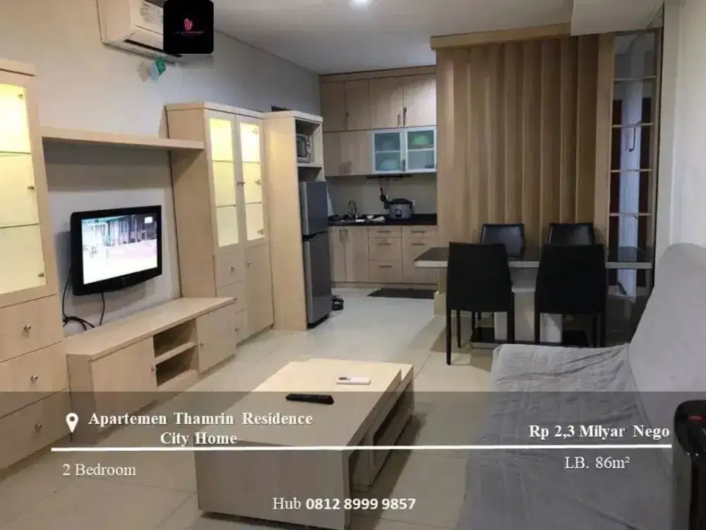 Dijual Apartement Thamrin Residence City Home Low Floor 2BR FF