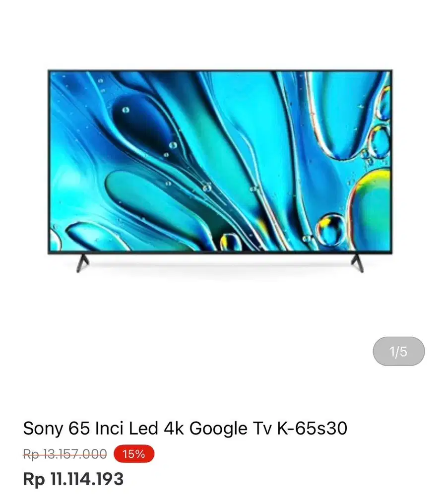 SONY GOOGLE TV 4K 65 inci