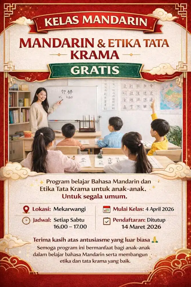 Belajar mandarin gratis