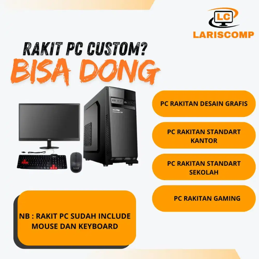 Custom PC Rakitan Fullset mulai harga 2jt an saja!!