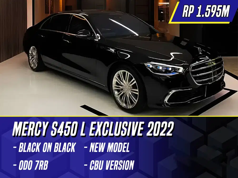 Mercedes Benz S450 L Exclusive 2022 NIK 2021 CBU Version Black Hitam